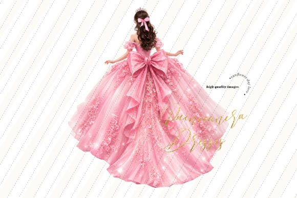 Download Soft Pink Ball Gown Princess Clipart - Soft pink Collection