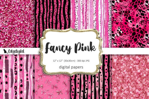 Download Fancy Pink Digital Background Papers - Premium Bundle