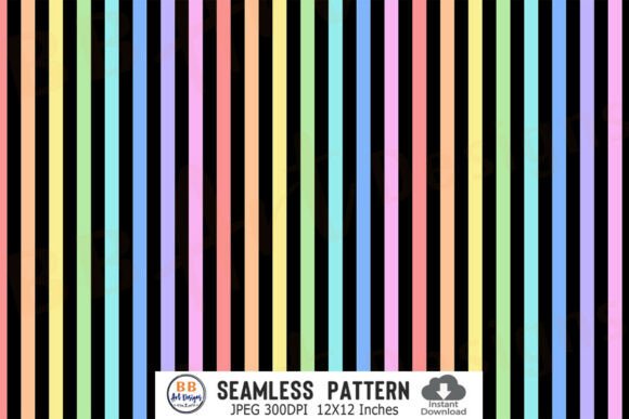 Download Colorful Rainbow Stripes Pattern Paper - Colorful Collection
