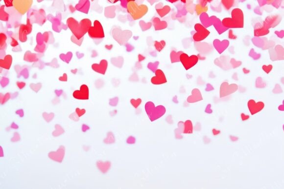 Download Colorful Confetti Hearts Floating - Colorful Collection