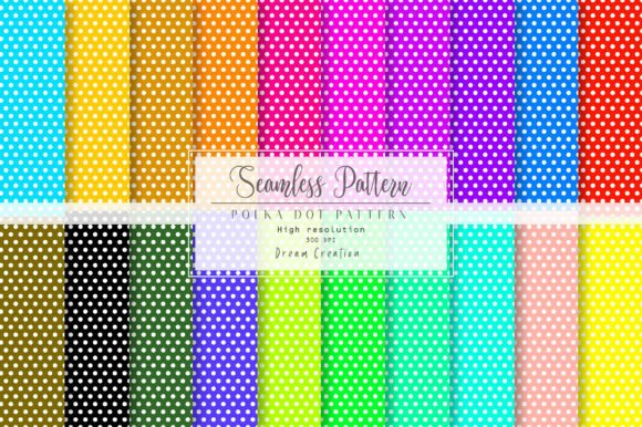 Download Colorful Seamless Polka Dot Pattern Pack - Colorful Collection