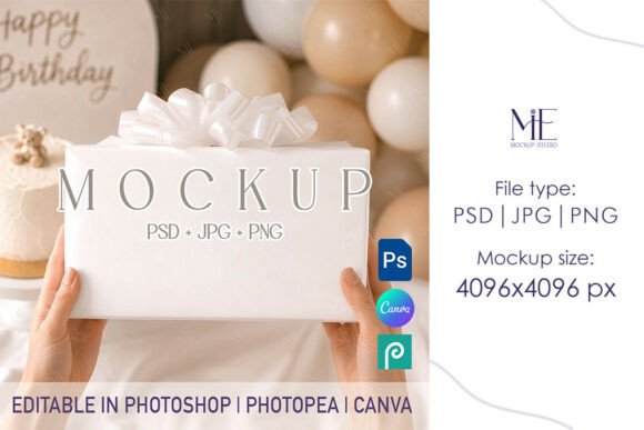 Download Gift Box Mockup, Wrapping Paper PSD - Wrap Collection