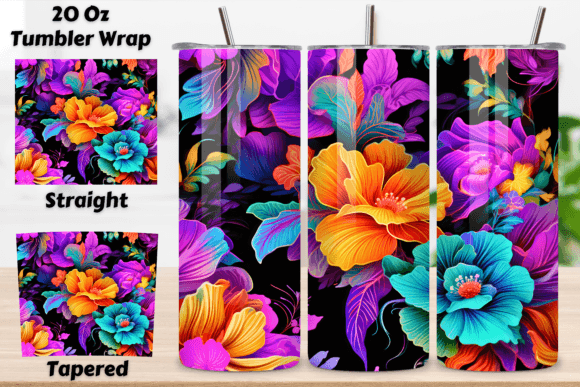 Download 3D Dazzling Petal Parade Tumbler Wrap - Wrap Collection