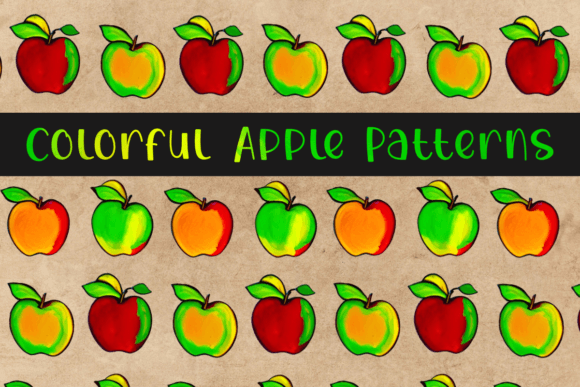 Download Cute Fun Colorful Vintage Apple Patterns - Colorful Collection