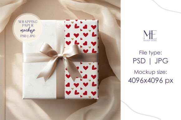 Download Wrapping Paper Mockup, Gift Paper Mockup - Wrap Collection