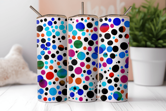 Download Retro Dots 20oz Straight Tumbler Wrap - Wrap Collection