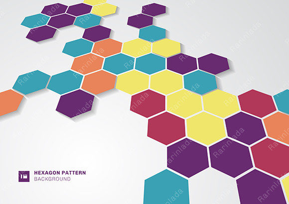 Download Colorful Hexagons Shape Minimal Pattern - Colorful Collection